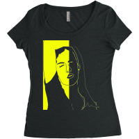 Black And Yellow Face Hippie Women's Triblend Scoop T-shirt | Artistshot