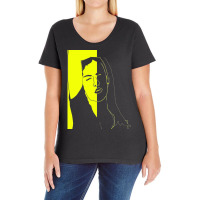 Black And Yellow Face Hippie Ladies Curvy T-shirt | Artistshot