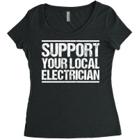 Electrician Lineman Wireman Electronics Technician Women's Triblend Scoop T-shirt | Artistshot