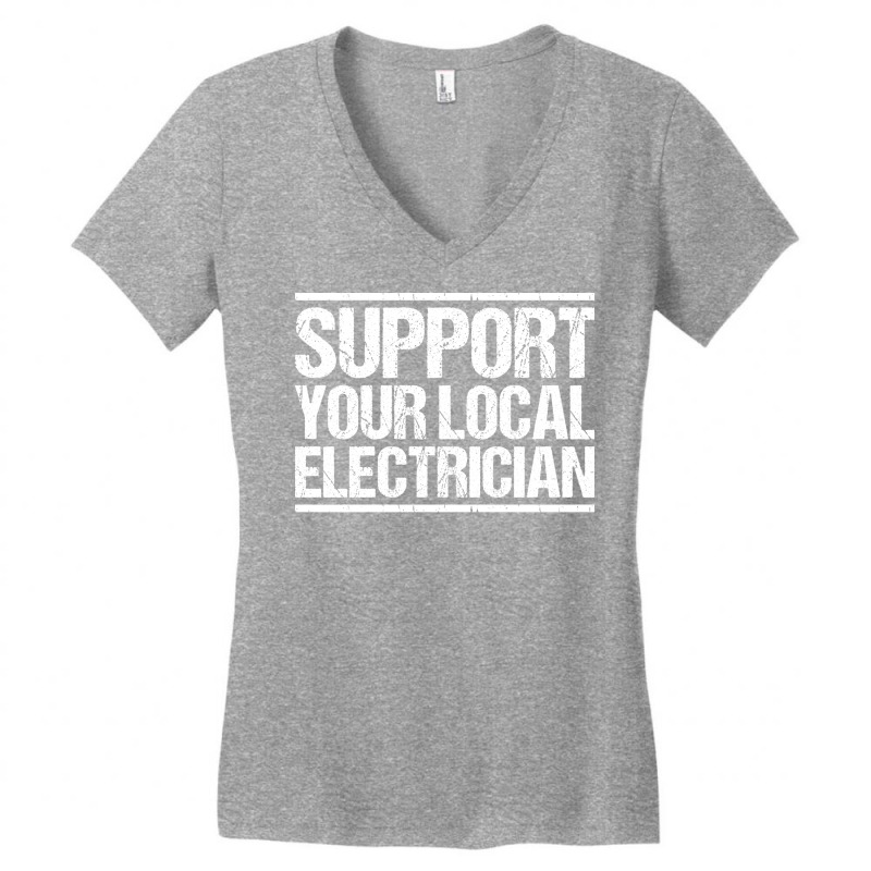 Electrician Lineman Wireman Electronics Technician Women's V-Neck T-Shirt by oliviibasscz | Artistshot