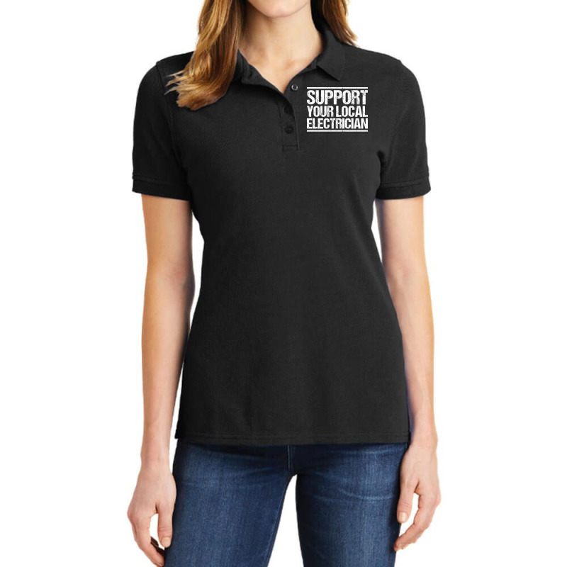 Electrician Lineman Wireman Electronics Technician Ladies Polo Shirt by oliviibasscz | Artistshot