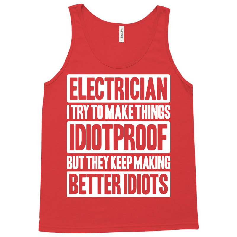 Electrician Lineman Wireman Electronics Technician Tank Top by mennahprojal8 | Artistshot