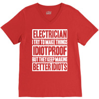 Electrician Lineman Wireman Electronics Technician V-neck Tee | Artistshot