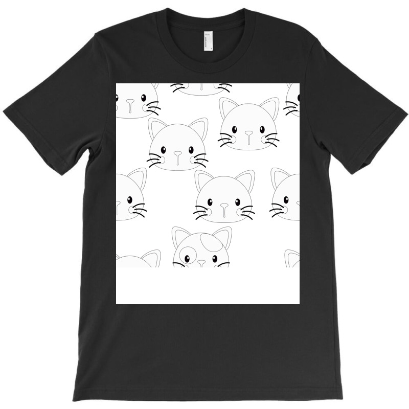 Cats Vector Fashion Background Seamless Cool T-shirt | Artistshot