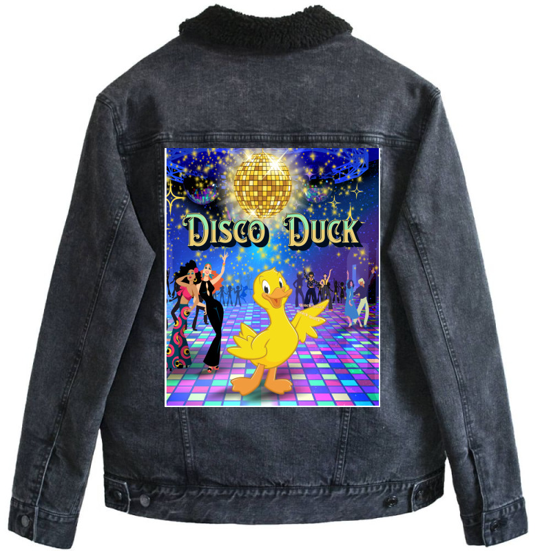 Disko Duck Girl Unisex Sherpa-Lined Denim Jacket by argirwpaenov9 | Artistshot