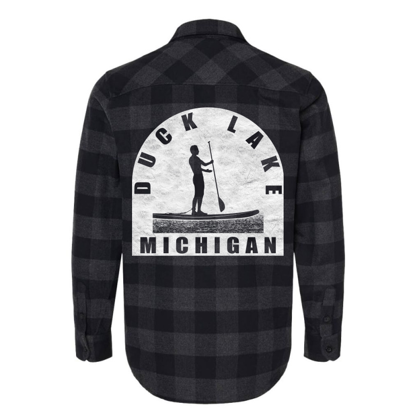 Duck Lake Paddleboarding Michigan Gift Flannel Shirt | Artistshot