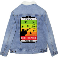 Duck Hunting Full Power Green Unisex Sherpa-lined Denim Jacket | Artistshot