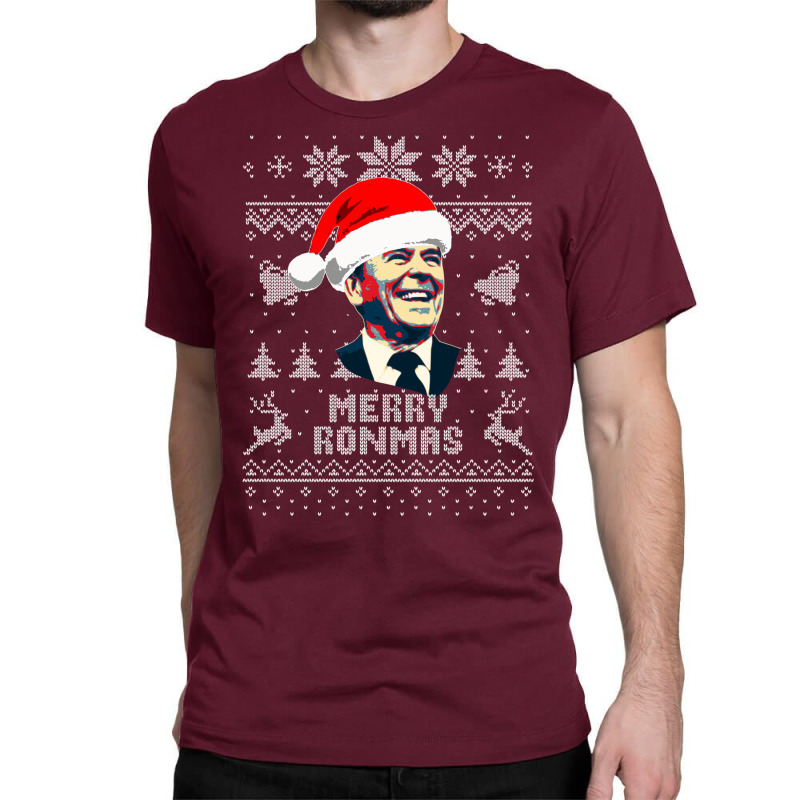 Ronald Reagan Merry Ronmas Classic T-shirt by megyasarez | Artistshot