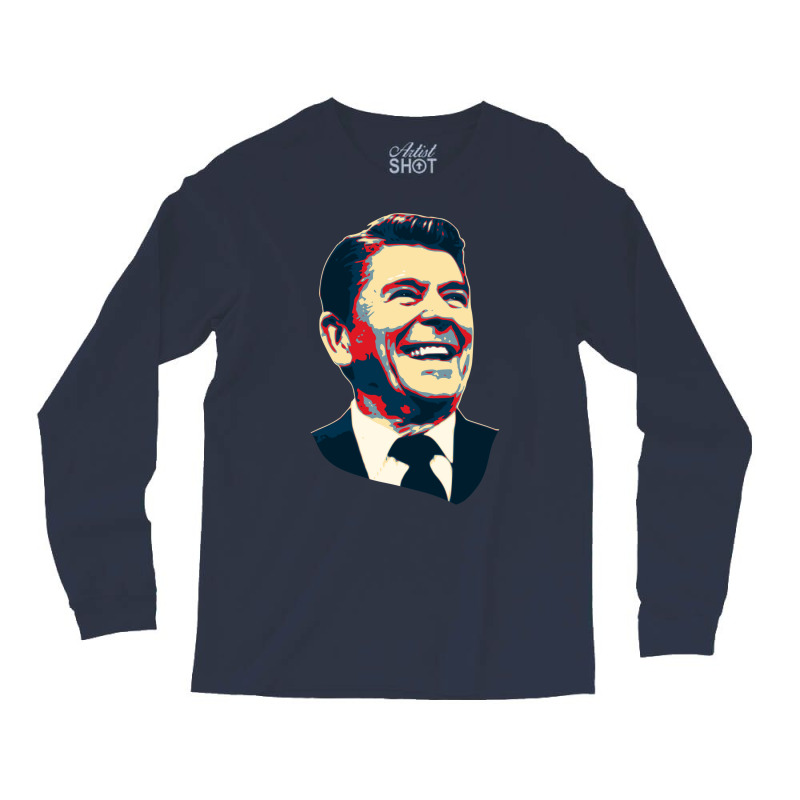 Ronald Reagan Pop Art Long Sleeve Shirts | Artistshot