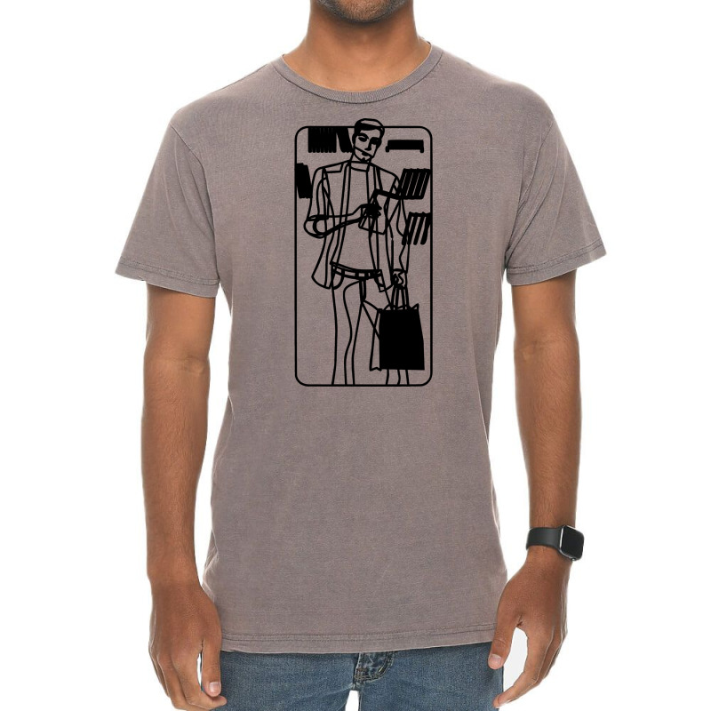 Fashiondrawing Man Reading Vintage T-shirt | Artistshot