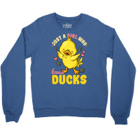 Just A Girl Who Loves Ducks Cute Duck Lover Yellow Crewneck Sweatshirt | Artistshot