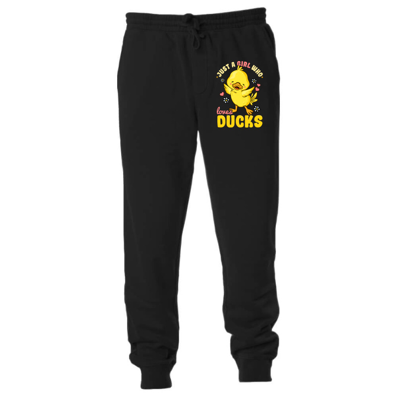 Just A Girl Who Loves Ducks Cute Duck Lover Yellow Unisex Jogger by argirwpaenov9 | Artistshot