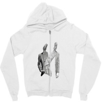 Futuristic Couple Quote Zipper Hoodie | Artistshot