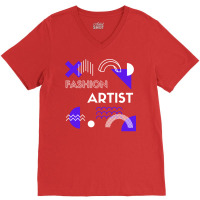 Fashion Artist Retro 80s V-neck Tee | Artistshot