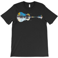 Nature Guitar   Colorful Watercolor T-shirt | Artistshot