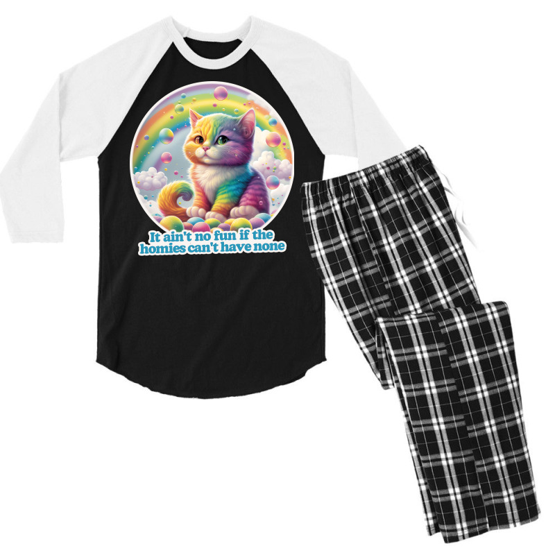 It Aint No Fun If The Homies Cant Have None Funny Men's 3/4 Sleeve Pajama Set | Artistshot