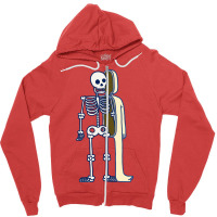 Skeleton And Skin Stars Zipper Hoodie | Artistshot