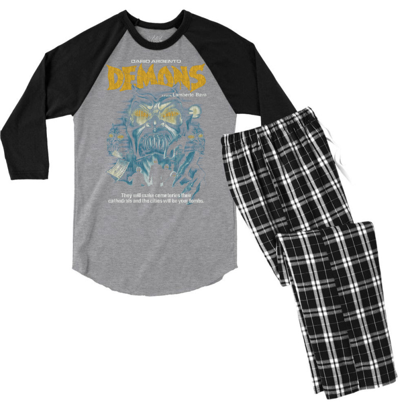 Demons1 Men's 3/4 Sleeve Pajama Set by mintoosaenanf | Artistshot