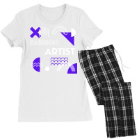 Fashion Artist Retro Blue Women's Pajamas Set | Artistshot