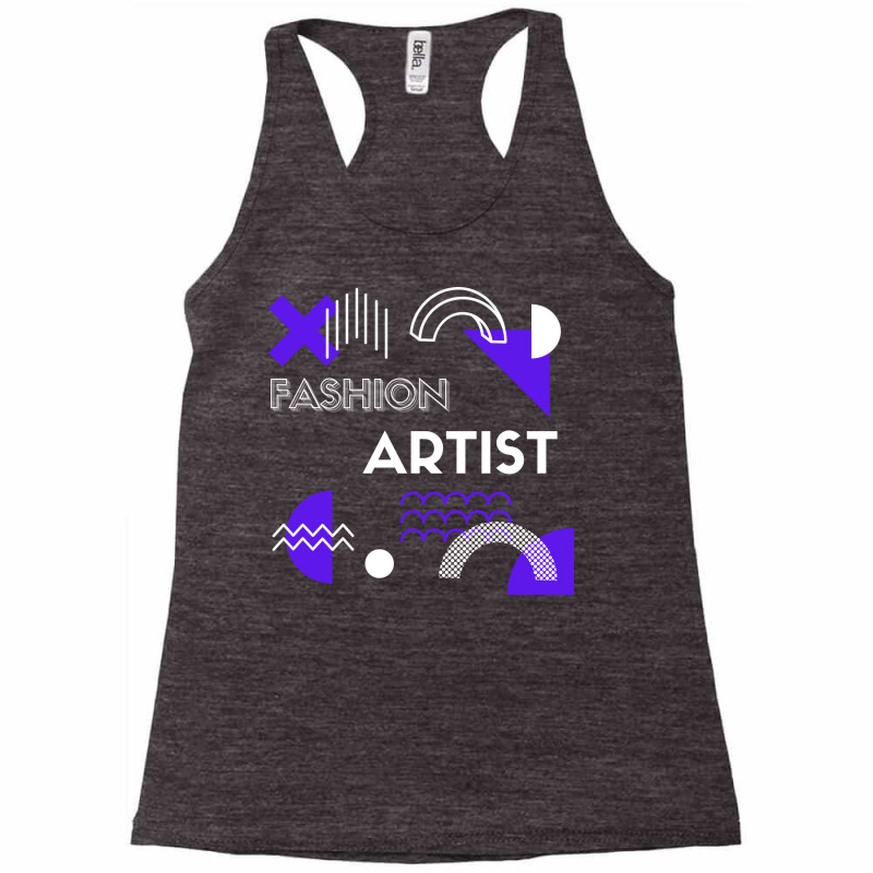 Fashion Artist Retro Blue Racerback Tank by shaaleatlass8 | Artistshot