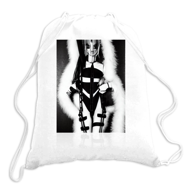 Female Alien Costume Fashion Model Pop Art Gift Drawstring Bags | Artistshot