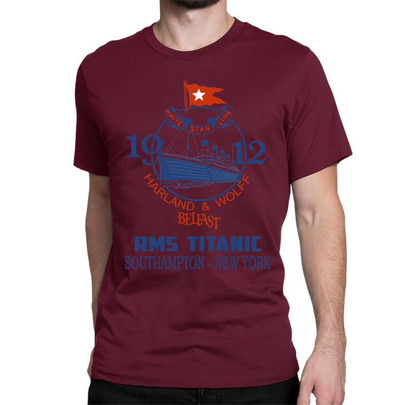 Titanic Vintage Poster Cruise Sinking Ship Atlanti Classic T-shirt | Artistshot