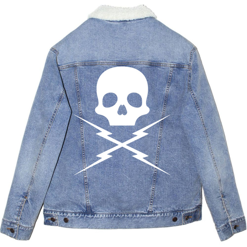 Death Proof Skull Unisex Sherpa-lined Denim Jacket | Artistshot