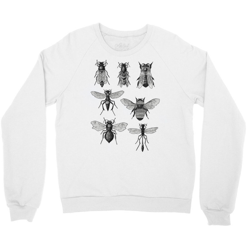 Bees And Wasp Funny Hippie Crewneck Sweatshirt | Artistshot