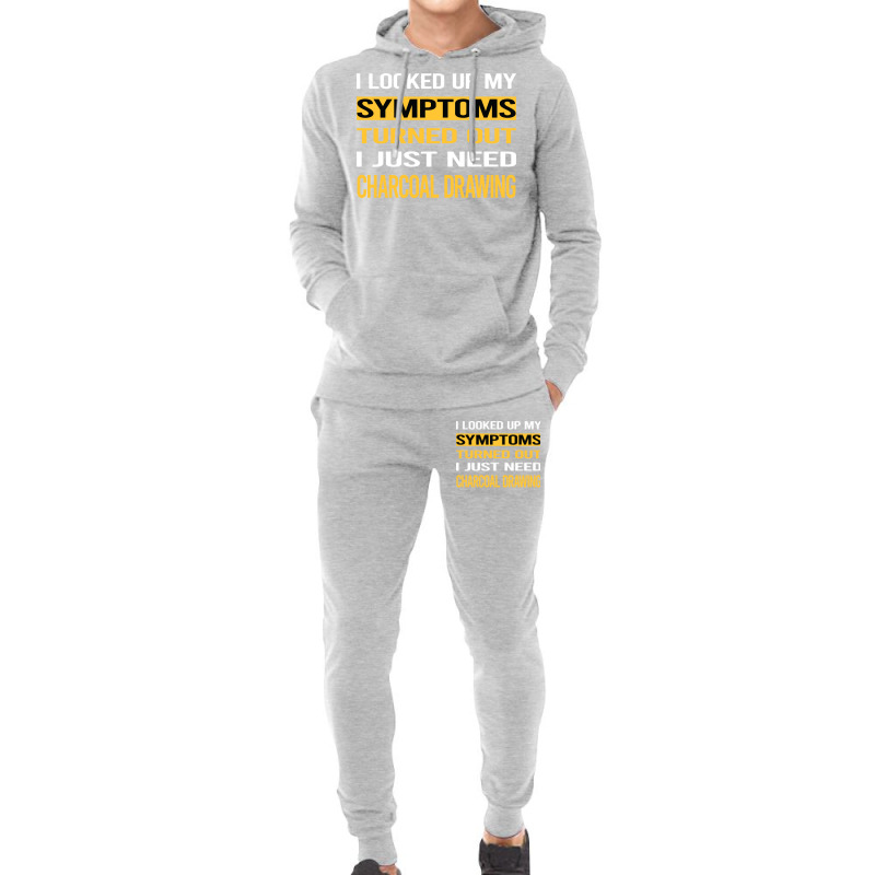 Funny My Symptoms Charcoal Drawing Vintage Hoodie & Jogger Set | Artistshot