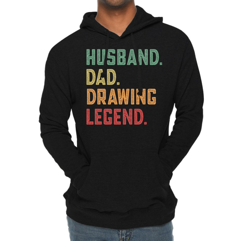 Husband Dad Drawing Legend Draw Vintage Lightweight Hoodie | Artistshot