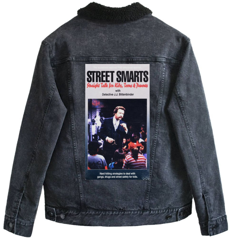 Street Smarts Unisex Sherpa-Lined Denim Jacket by molaeilyvq | Artistshot