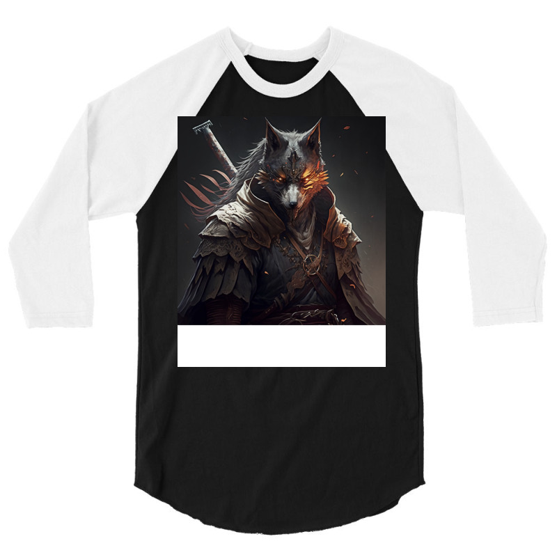 Samurai At The Head Of A Wolf V5 Cool 3/4 Sleeve Shirt | Artistshot