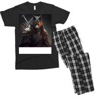 Samurai At The Head Of A Wolf V5 Cool Men's T-shirt Pajama Set | Artistshot