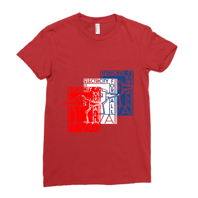 Tva Tennessee Valley Authority Patriotic New Deal Ladies Fitted T-Shirt by jorsievinettc | Artistshot