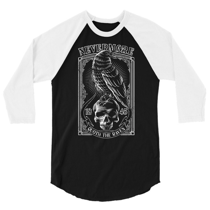 Edgar Allen Poe Nevermore Quoth The Raven 1 3/4 Sleeve Shirt | Artistshot