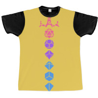 Colorful Polyhedral Dice Set Sword Roleplaying And Graphic T-shirt | Artistshot