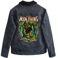 Horror The Man Thing 1974 Unisex Sherpa-lined Denim Jacket | Artistshot