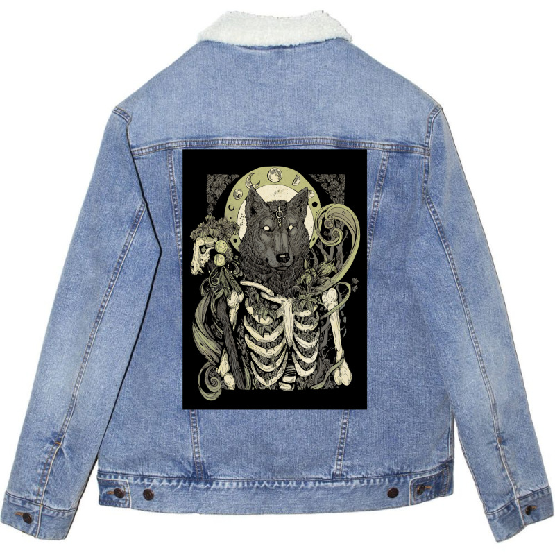 Lycanthropy Unisex Sherpa-Lined Denim Jacket by cevassanadel | Artistshot