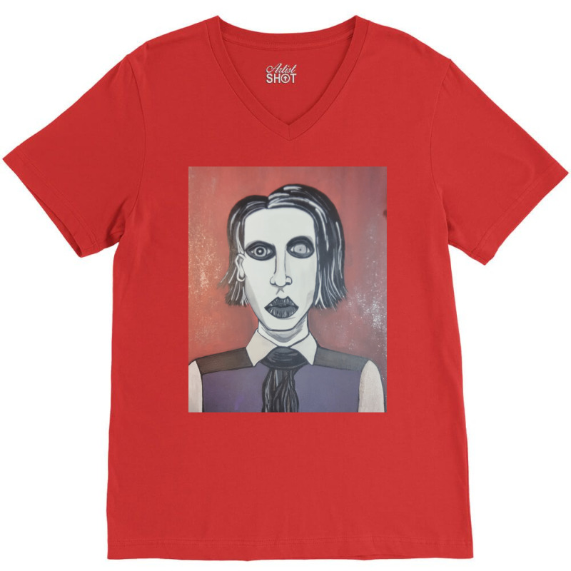 Marilyn Manson V-Neck Tee by cevassanadel | Artistshot