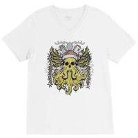 Merry Cthulhumas! V-neck Tee | Artistshot