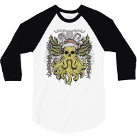 Merry Cthulhumas! 3/4 Sleeve Shirt | Artistshot