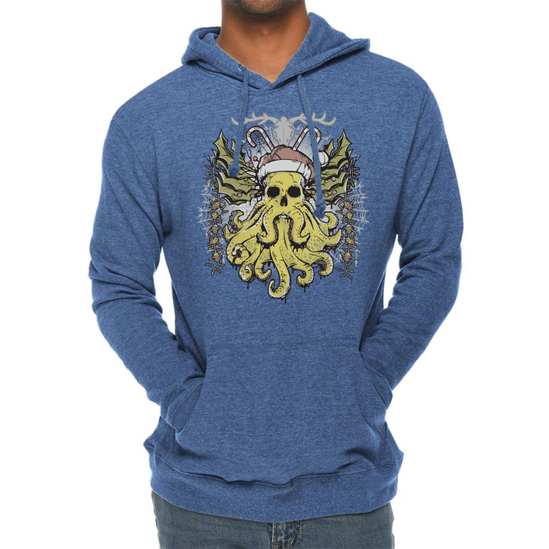 Merry Cthulhumas! Lightweight Hoodie by cevassanadel | Artistshot