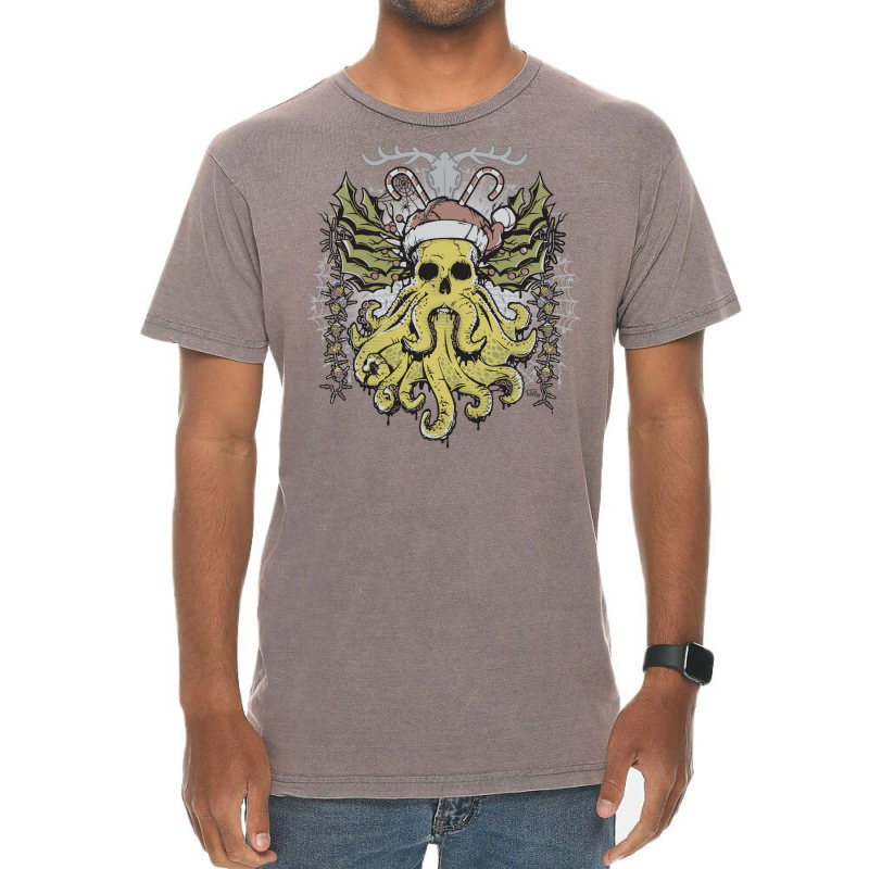 Merry Cthulhumas! Vintage T-Shirt by cevassanadel | Artistshot