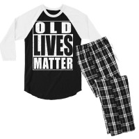 Old Lives Matter Men's 3/4 Sleeve Pajama Set | Artistshot