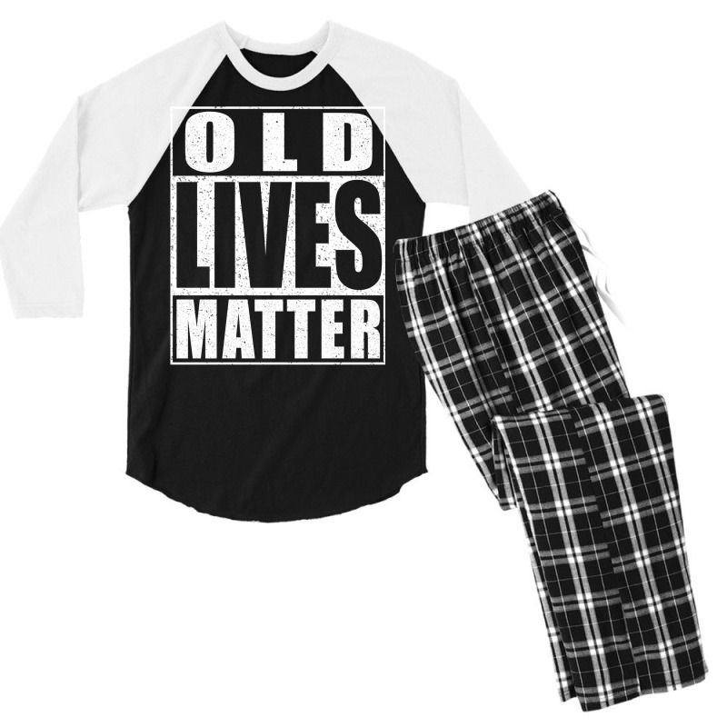 Old Lives Matter Men's 3/4 Sleeve Pajama Set | Artistshot