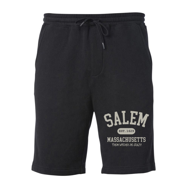 Salem Massachusetts   Where The Witches Be Crazy Fleece Short | Artistshot