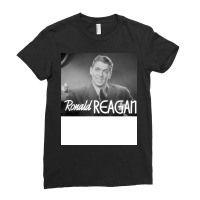 Ronald Reagan In Dark Victory Ladies Fitted T-shirt | Artistshot