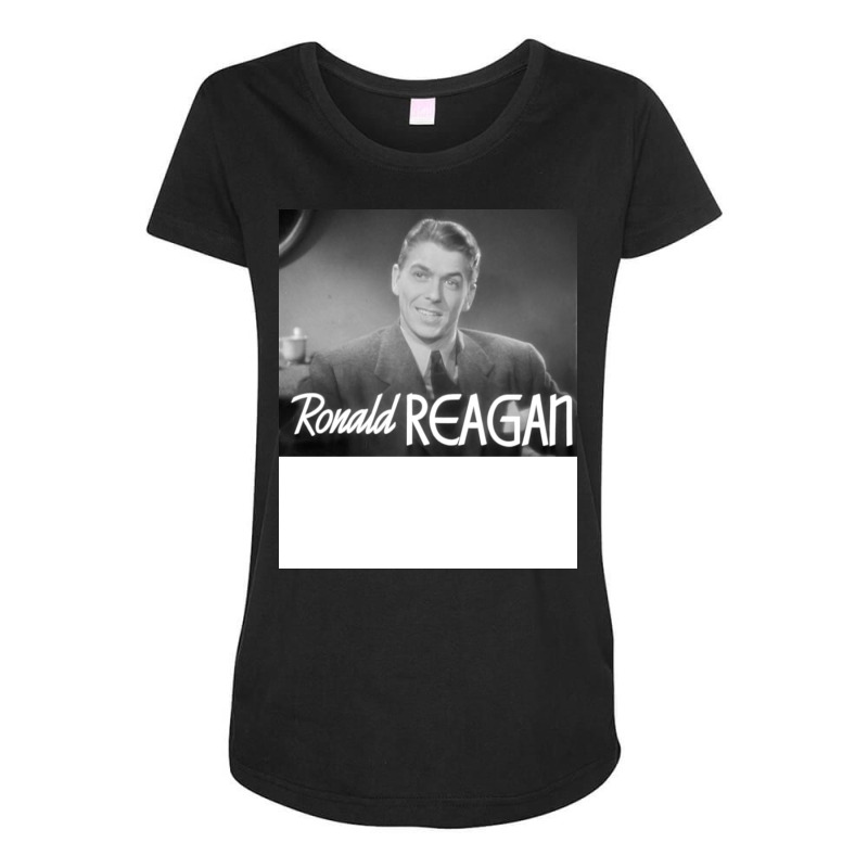 Ronald Reagan In Dark Victory Maternity Scoop Neck T-shirt by gemilagosplex | Artistshot