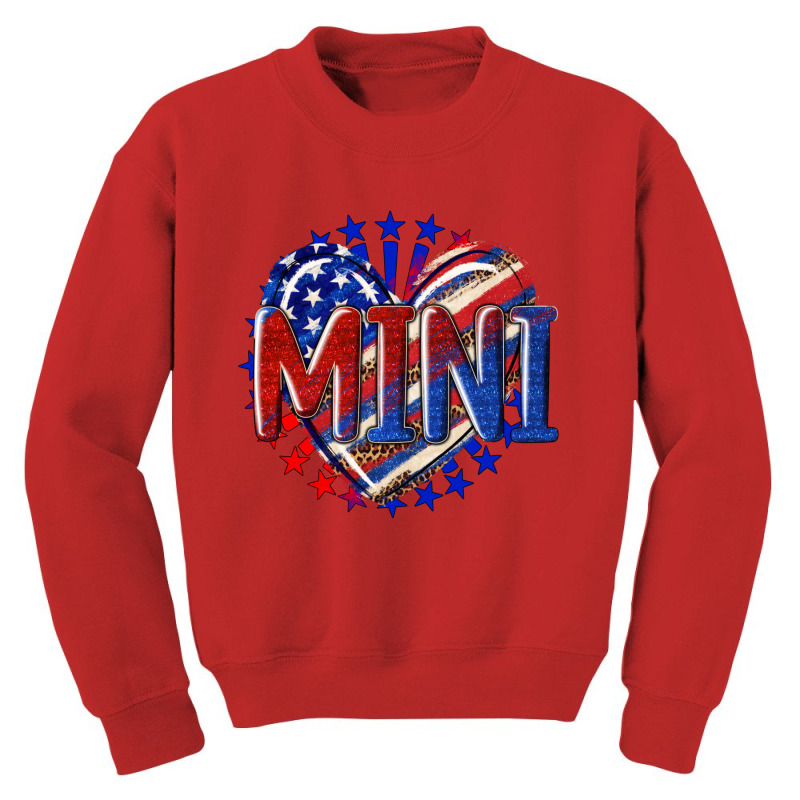 American Mini Heart Youth Sweatshirt by enoddigitalart@gmail.com | Artistshot