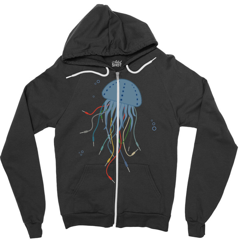 Modular Jellyfish Synthesizer For Musician Zipper Hoodie | Artistshot